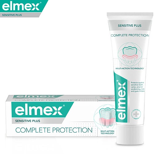 elmex® SENSITIVE Plus Complete Protection fogkrém érzékeny fogakra