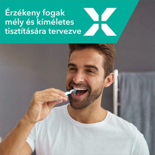 Érzékeny fogak mély és kíméletes tisztítására tervezve